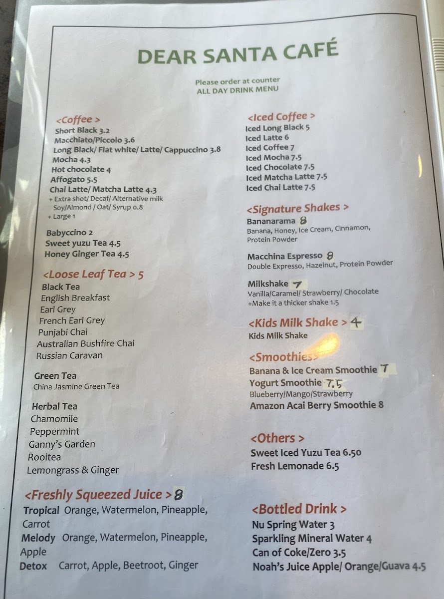 Menu Yoonin Table-10